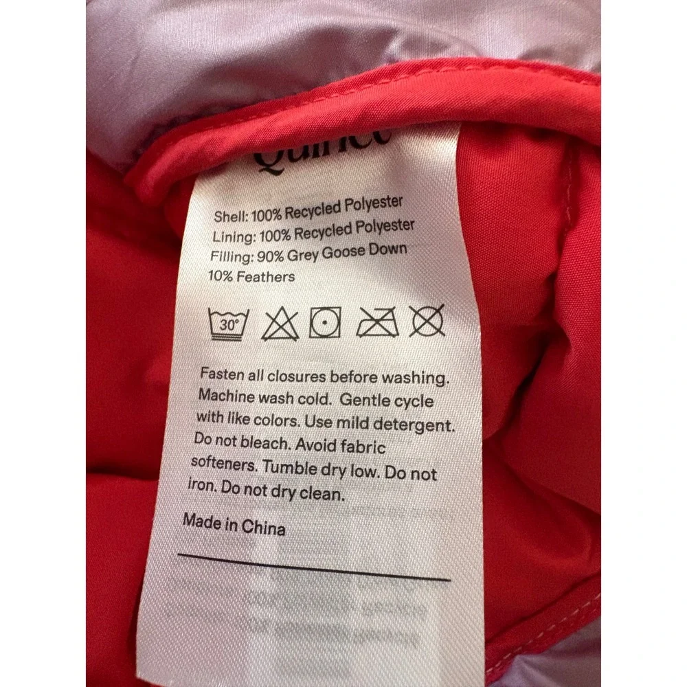 Quince Kids Lightweight Down Hooded Puffer Jacket Lavender Mist 5T LB114803 NWT